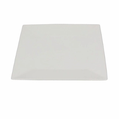 Piatto Plain Quadro Bianco cm 25