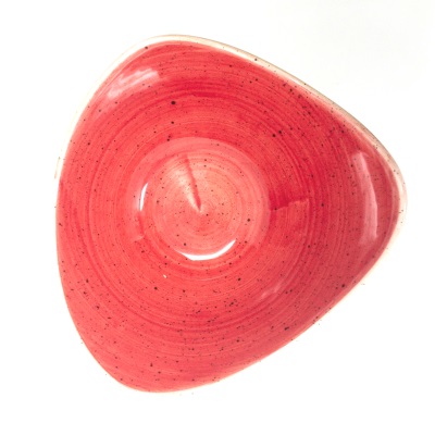 Piatto Ch Stone Fondo Triangolare Rosso cm 15.3