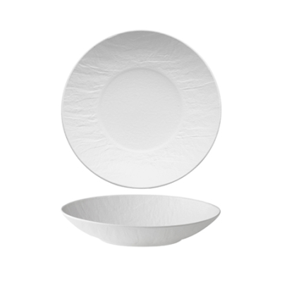 Piatto Erosion Gourmet  cm 27 Bianco