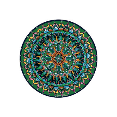 Piatto Segnaposto Melamina Verde Mandala